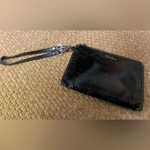 Cole Haan Blk Mod Patent Leather Wristlet   Purse